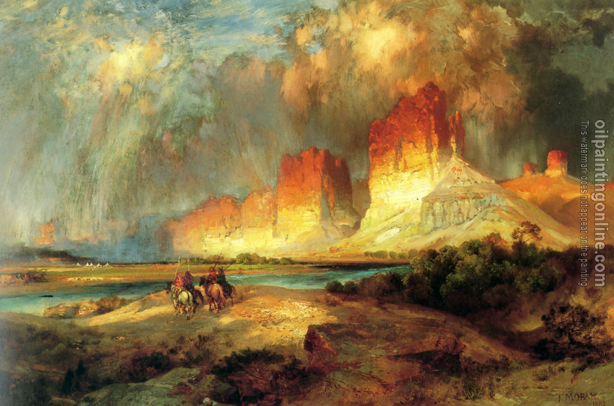 Moran, Thomas - Cliffs of the upper Colorado River, Wyoming territory